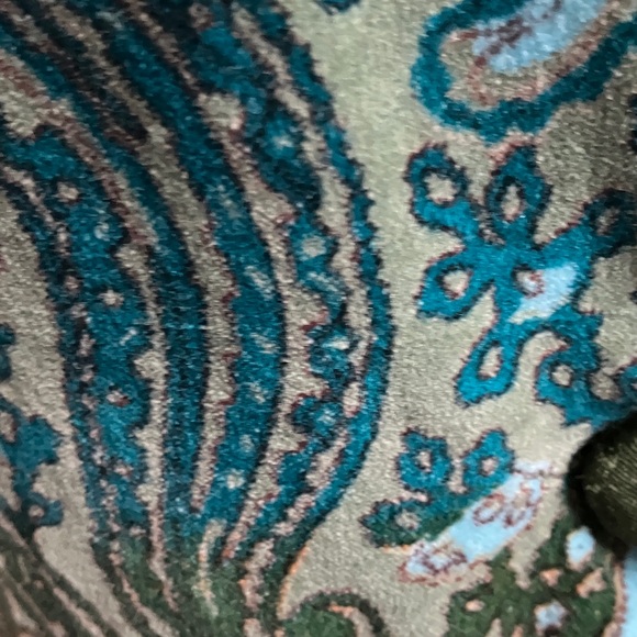 Pyramid Collection Multicolor Paisley Cotton Velvet  Size 14 Coat With Pockets - Picture 8 of 17